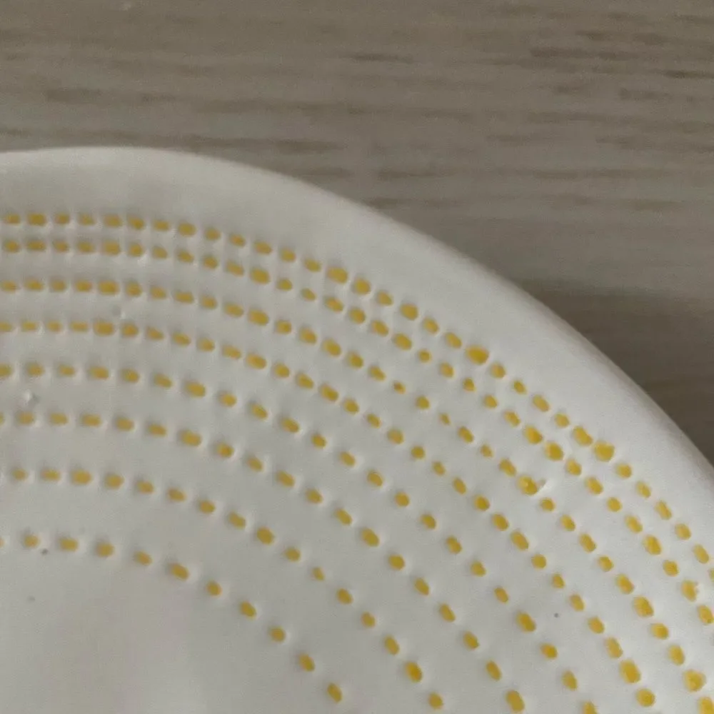 Hearth & Hand Stoneware Yellow Stitched-Cream Salad Plate